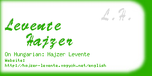levente hajzer business card